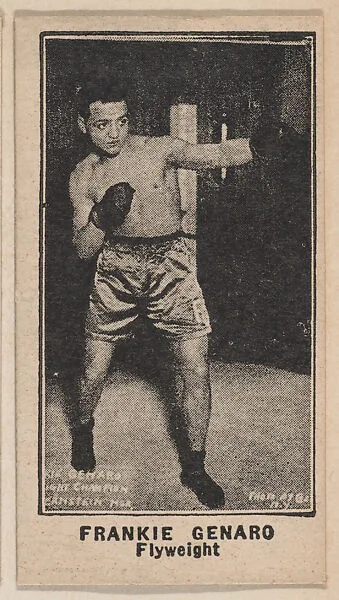 Frankie Genaro, Flyweight, from Boxers strip cards (W580) — Unknown