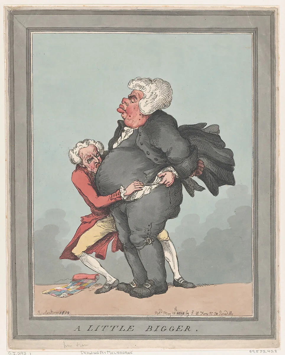 A Little Bigger — Thomas Rowlandson|S. W. Fores