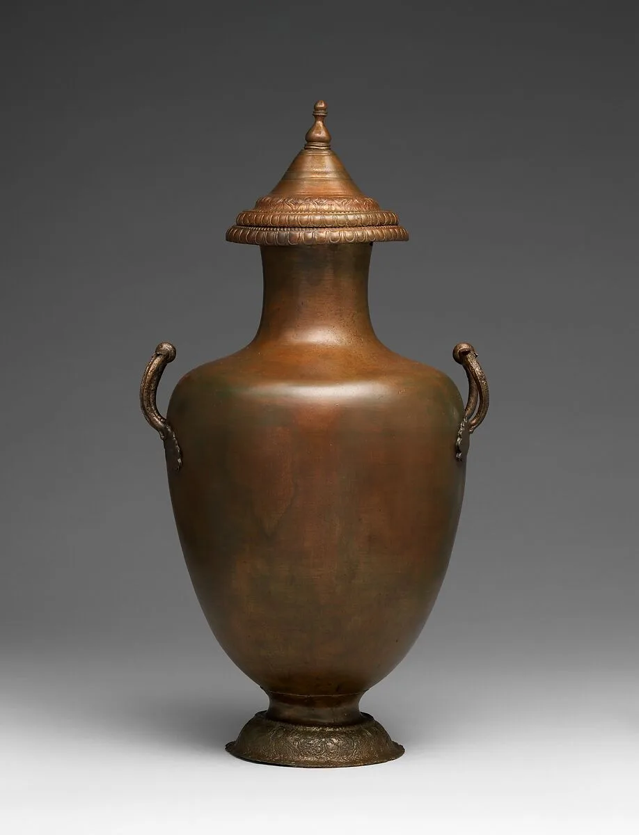 Bronze hydria (water jar) with lid — Unknown