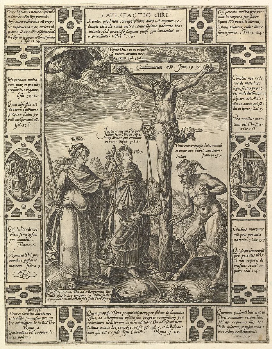 Satisfactio Christi, from "Allegories of the Christian Faith, from Christian and Profane Allegories" — Hendrick Goltzius