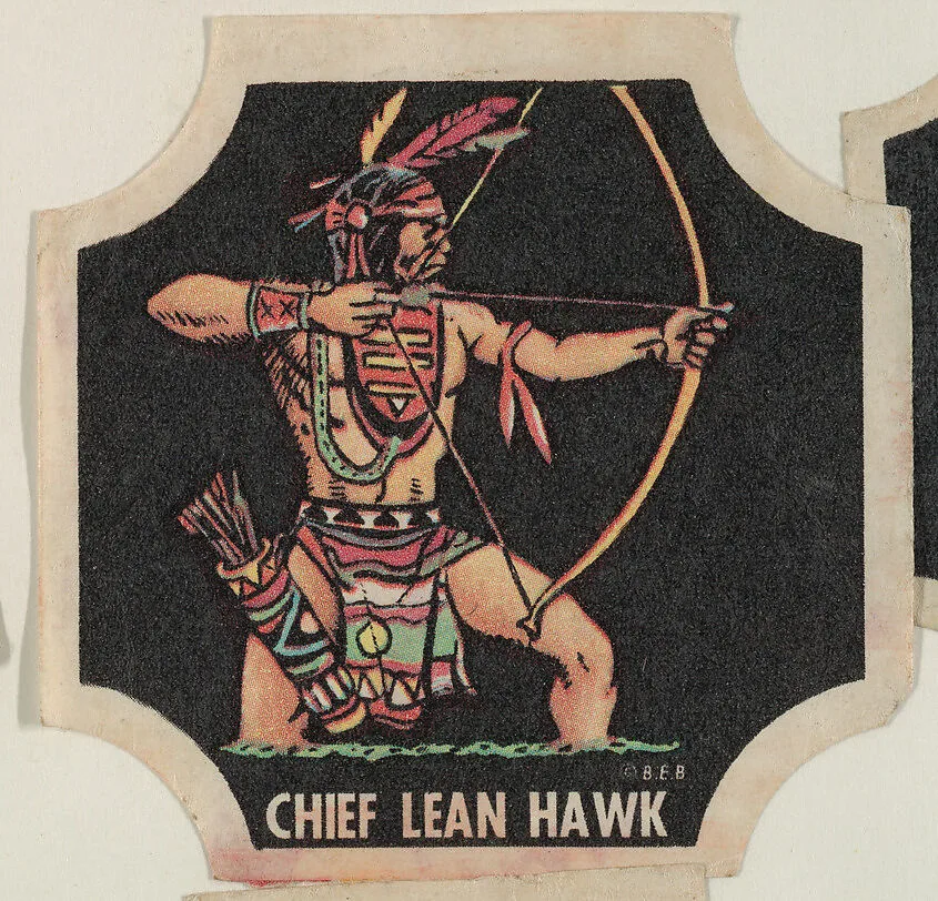 Chief Lean Hawk, from the Indians and Westerners bread end labels series (D290-10) — Unknown