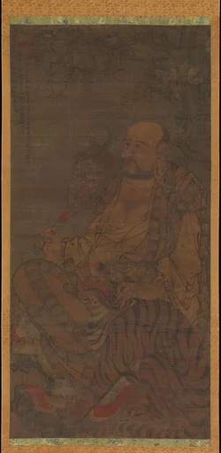 元 佚名 第六羅漢跋陀羅圖 軸|Bhadra, The Sixth Luohan