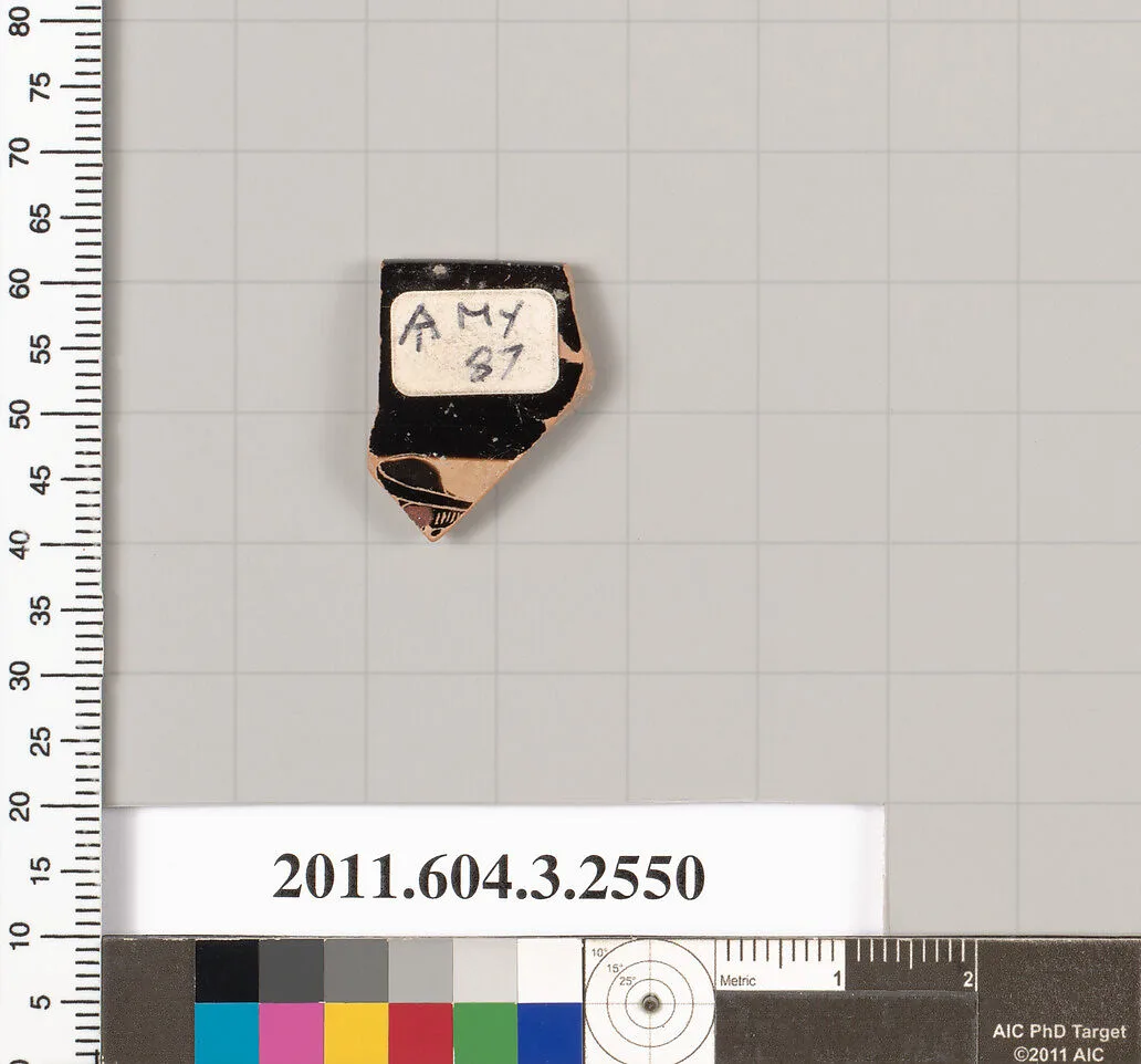 Terracotta rim fragment of a kylix (drinking cup) — Unknown