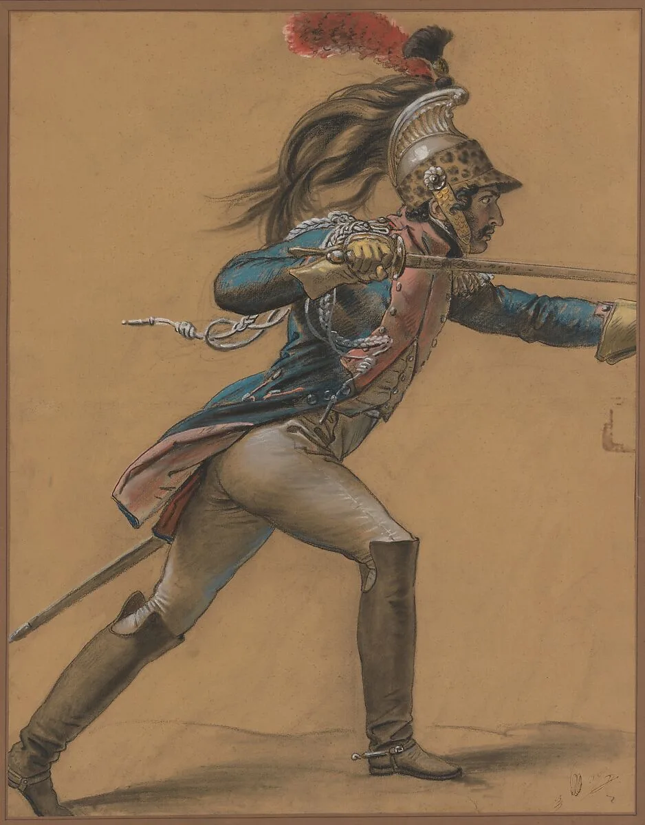 A French Dragoon, Study for "The Revolt of Cairo" — Anne Louis Girodet-Trioson