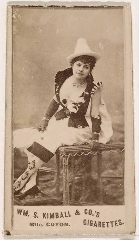 Mlle. Cuyon, from the Actresses series (N203) issued by Wm. S. Kimball & Co. — William S. Kimball & Company