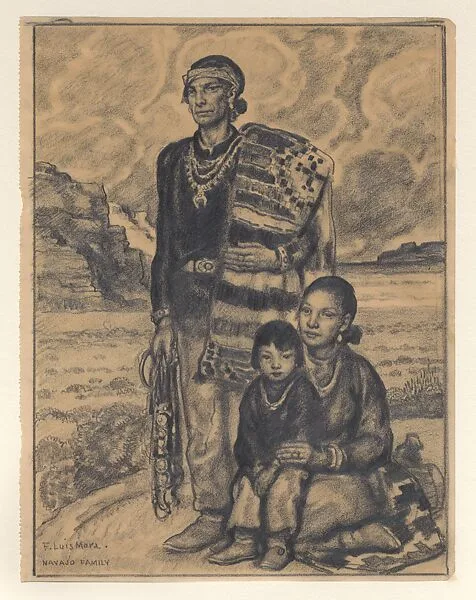 Navajo Family — F. Luis Mora