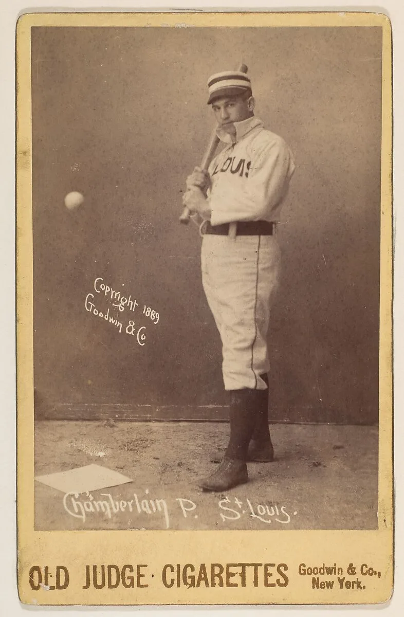 Ice Box Chamberlain, Pitcher, St. Louis Browns, from the series Old Judge Cigarettes — Goodwin & Company