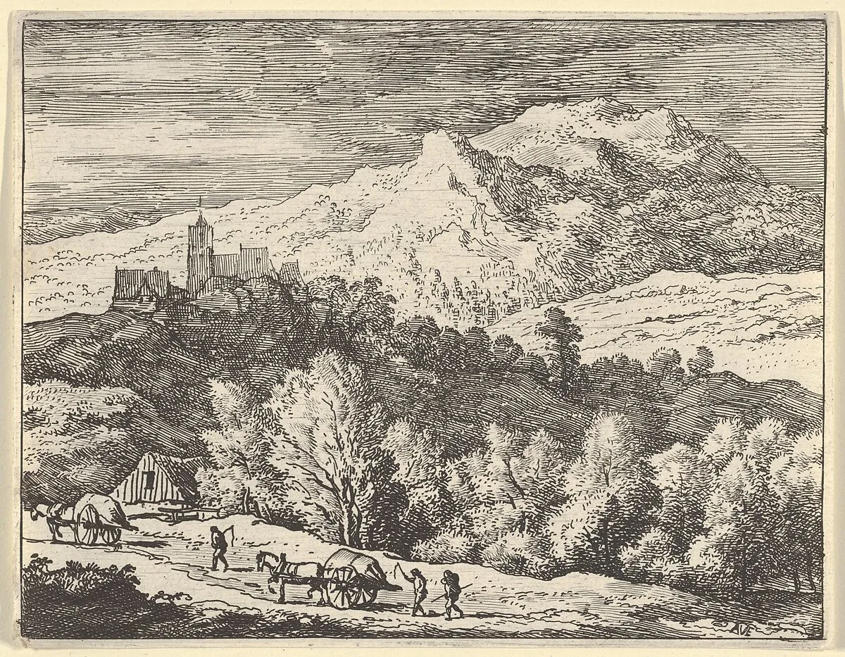 The Two Carts — Allart van Everdingen