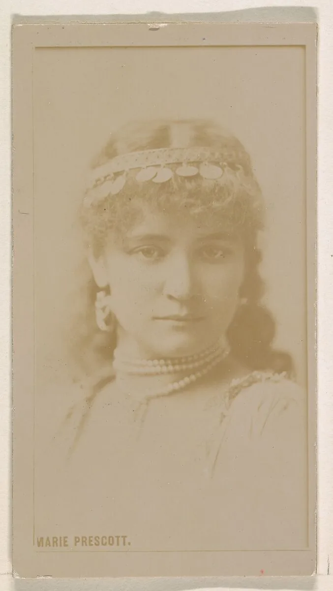 Marie Prescott, from the Actresses series (N245) issued by Kinney Brothers to promote Sweet Caporal Cigarettes — Kinney Brothers Tobacco Company