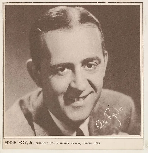 Eddie Foy Jr., bakery card from the Film Celebrities series (D31), issued by the Ward Baking Company — Ward Baking Company