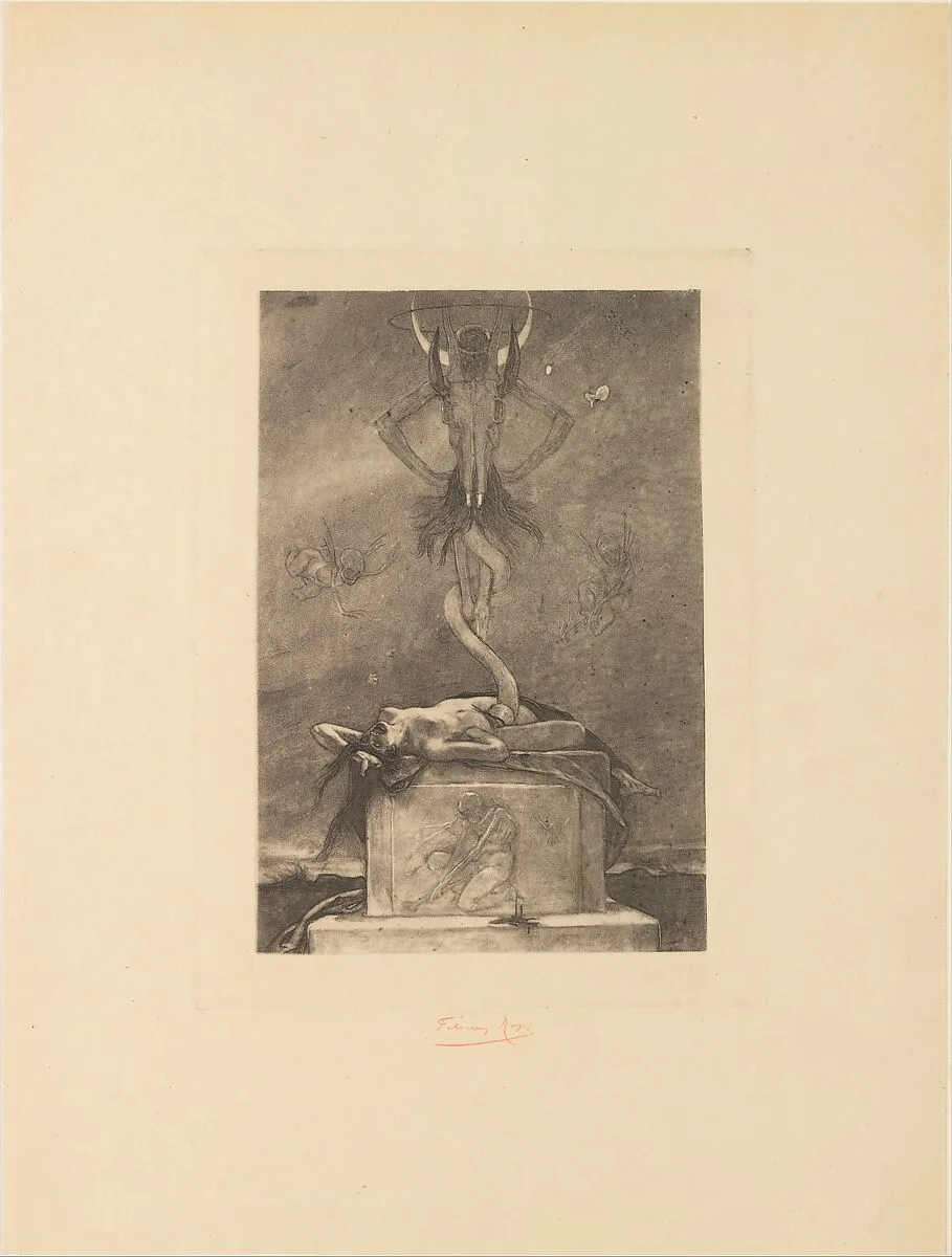 The Sacrifice, from "The Satanic Ones" — Félicien Rops