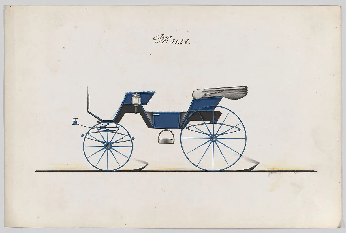 Design for Cabriolet Phaeton, no. 3128 — Brewster & Co.