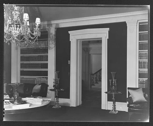 [Library in Residence of Gifford Cochran, Croton Falls, New York]