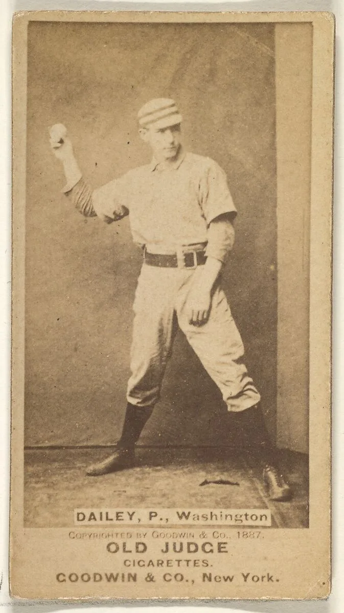 Edward M. Daily, Pitcher, Washington Nationals, from the Old Judge series (N172) for Old Judge Cigarettes — Goodwin & Company