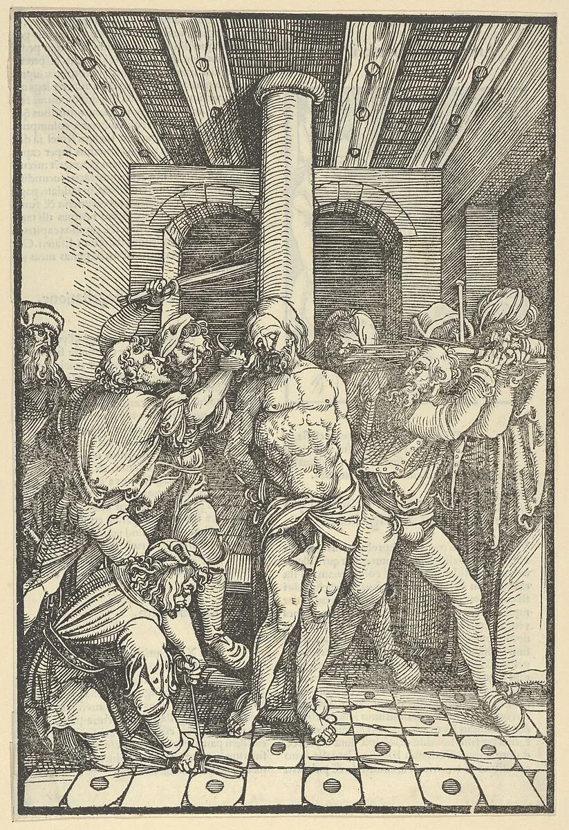 Christ Scourged, from Speculum passionis domini nostri Ihesu Christi — Hans Schäufelein|Ulrich Pinder|Friedrich Peypus