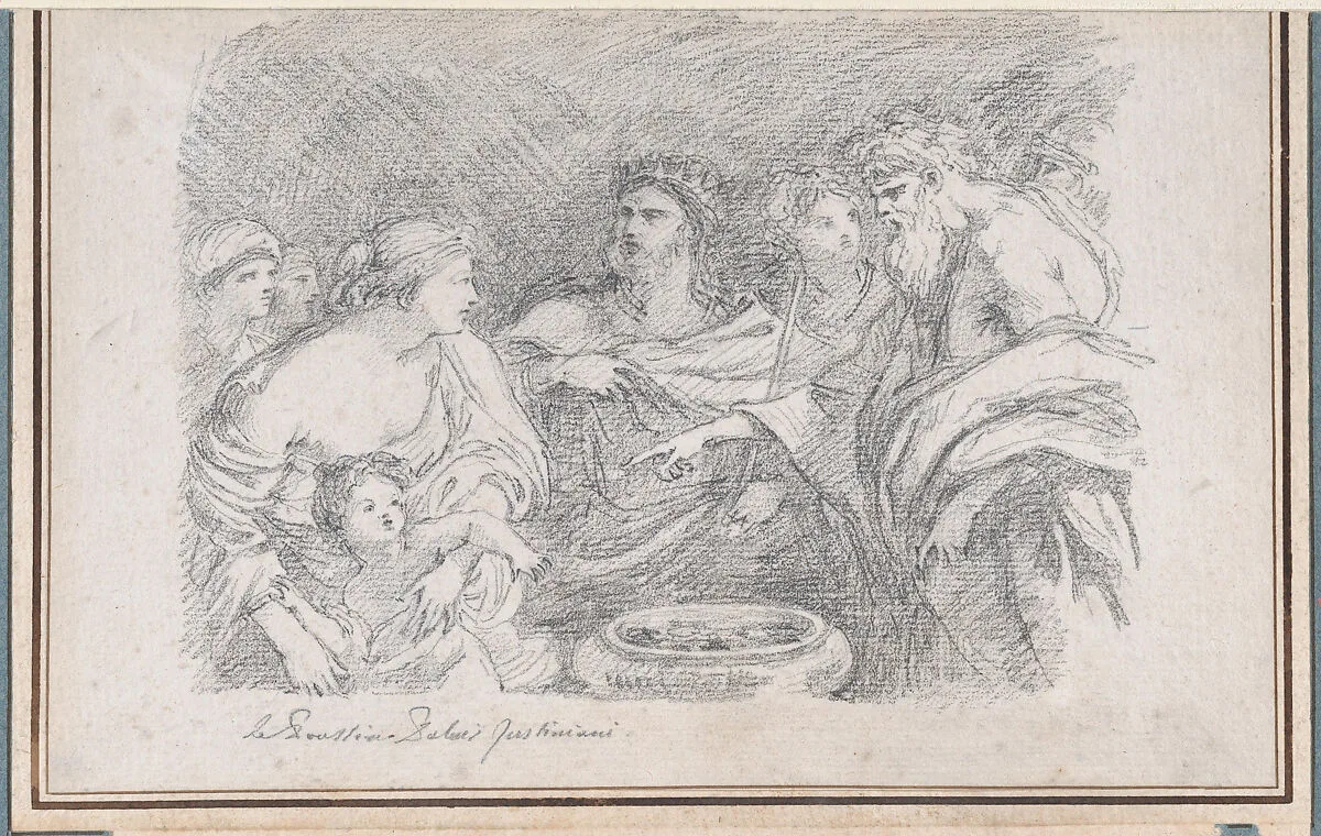 The Infant Moses before Pharaoh, after Giovanni Battista Ruggieri — Jean Robert Ango