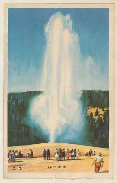 Geysers, bakery card from the Nature's Splendor series (D39-7), issued by Bell Bakeries, Inc. — Bell Bakeries, Inc.