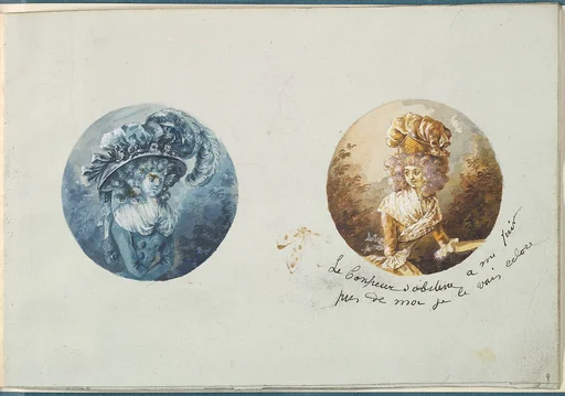 Two Costume Designs or Portrait Types
