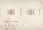 Fowley House, Designs for Entrance Door, and Plan of the Porch