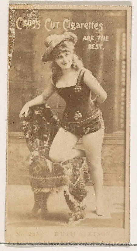 Card Number 245, Ruth Stetson, from the Actors and Actresses series (N145-2) issued by Duke Sons & Co. to promote Cross Cut Cigarettes — W. Duke, Sons & Co.