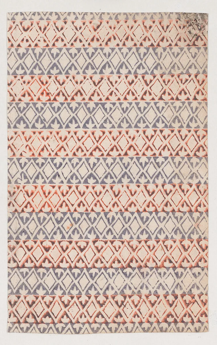 Sheet with overall pattern of diamond shapes — Anonymous