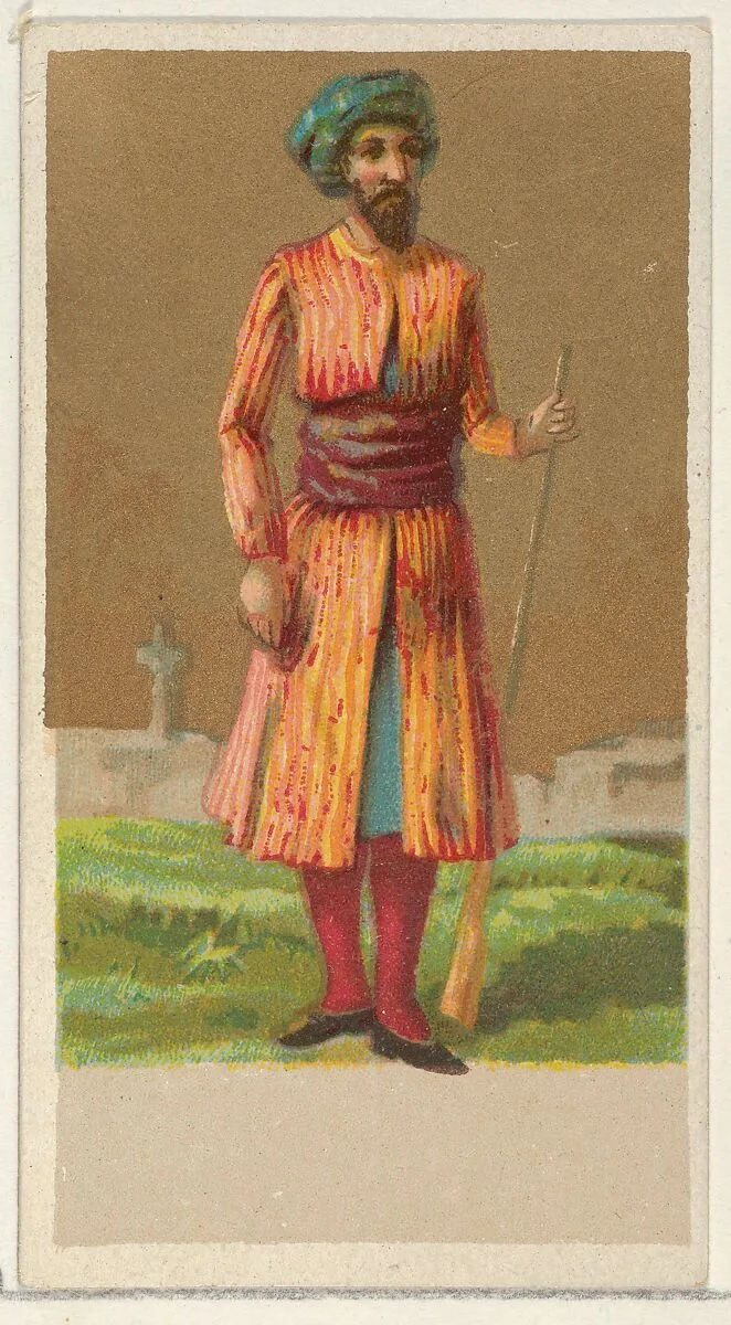 Hindustan, from the Natives in Costume series (N16), Teofani Issue, for Allen & Ginter Cigarettes Brands — Allen & Ginter|Teofani & Company