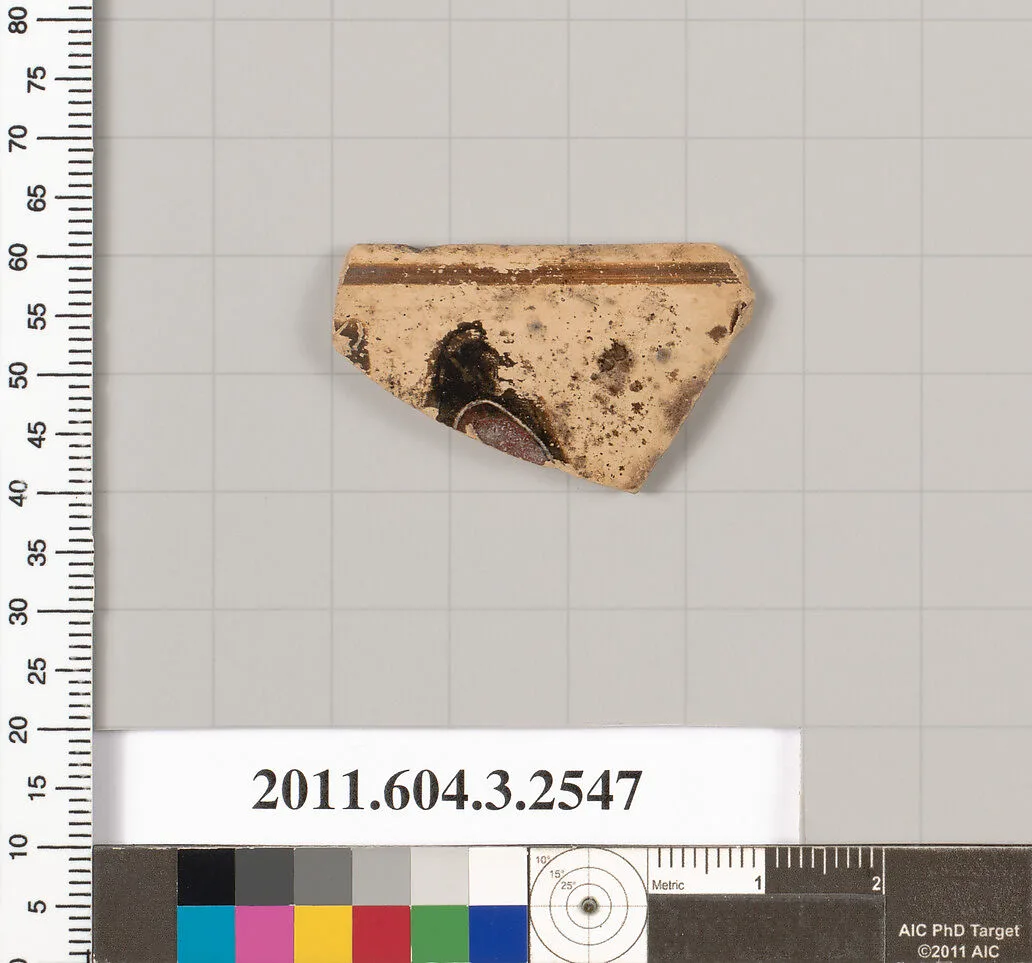 Terracotta rim fragment of a kylix (drinking cup) — Unknown