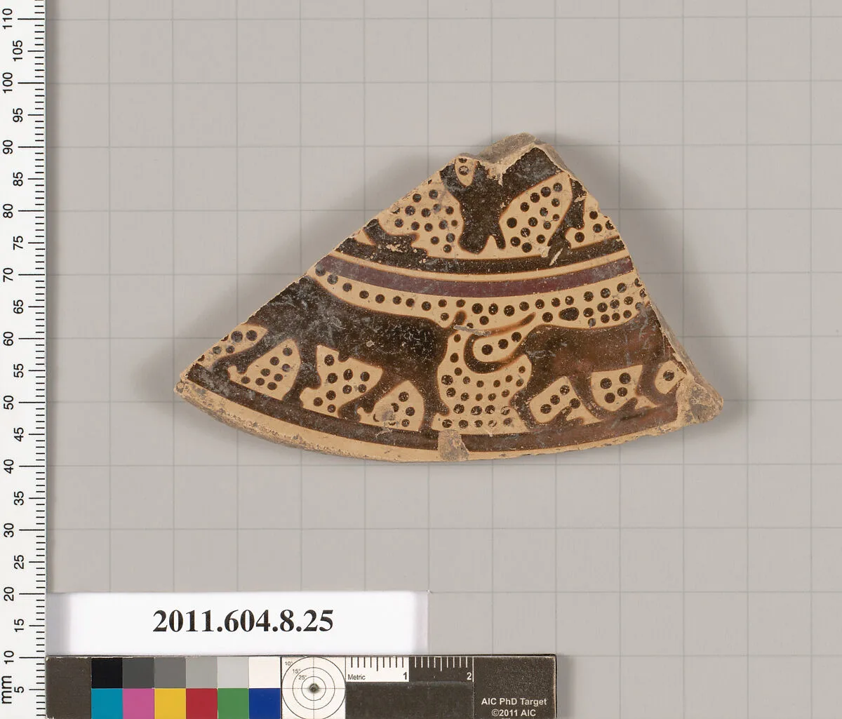 Terracotta fragment of a lid — Unknown