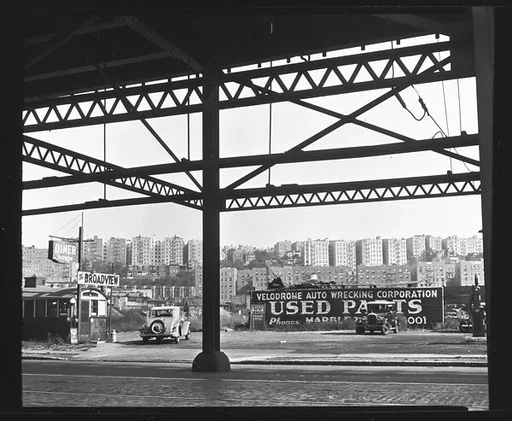 [Gas Station and Roadside Diner, From Underneath Roadway, New York City]