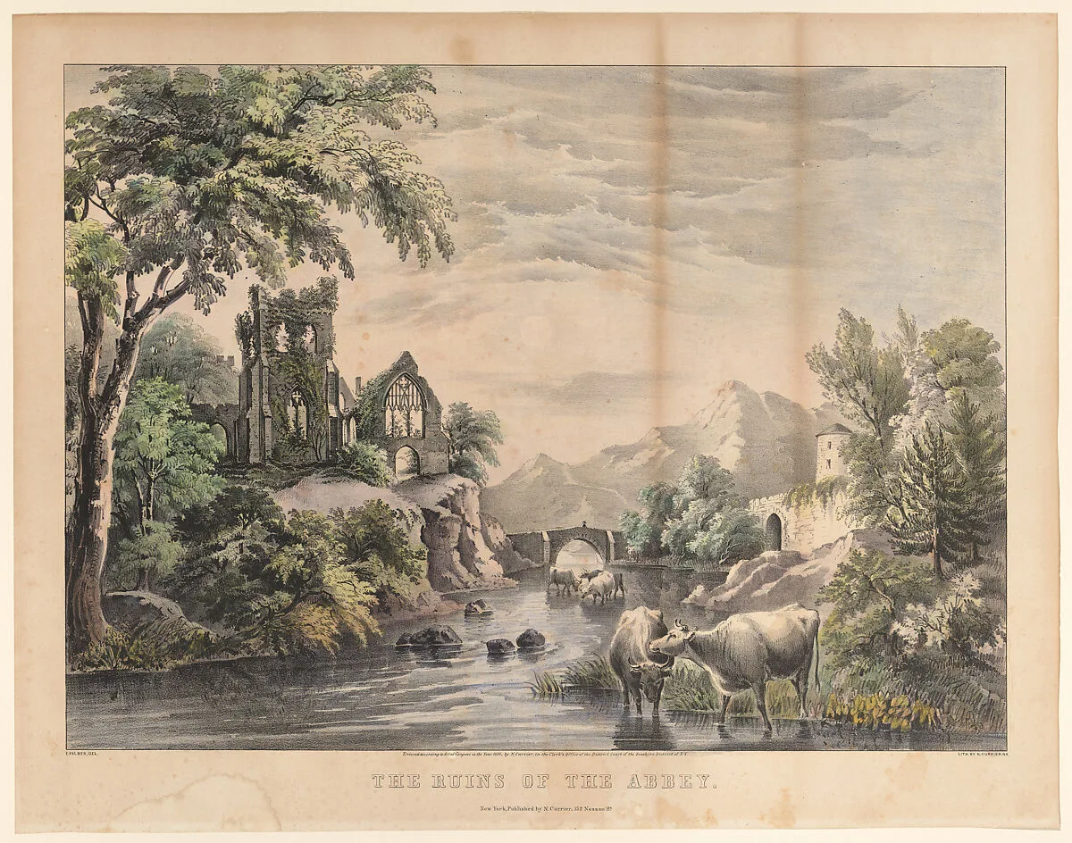The Ruins of the Abbey — Frances Flora Bond Palmer|Nathaniel Currier