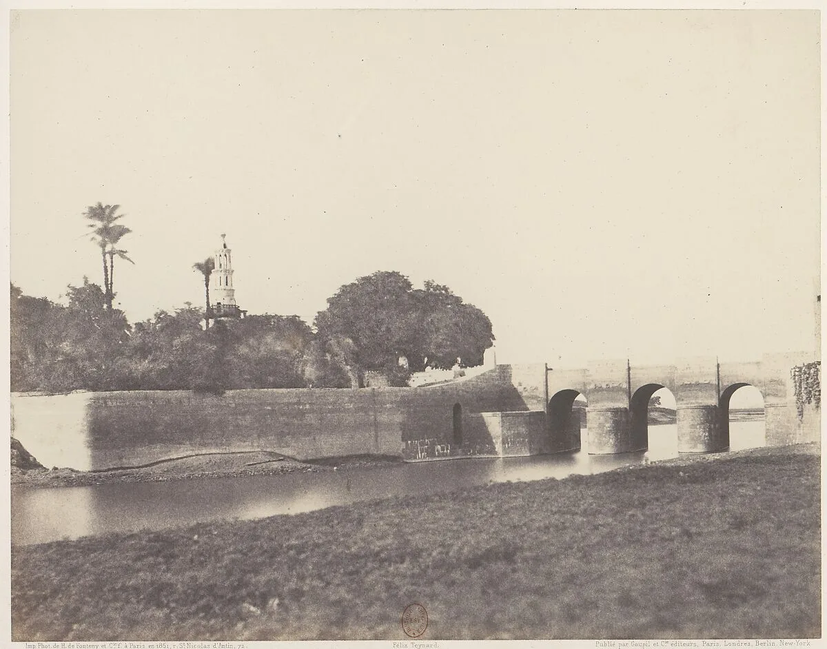Syout, Pont Sur le Grand Canal — Félix Teynard|Imprimerie Photographique de H. de Fonteny et Cie