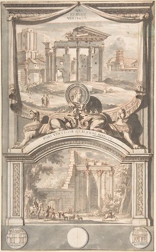 Ruins of the Forum of Nerva (above) and Another View of the Ruins (below)