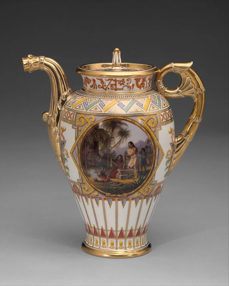 Coffeepot (cafétière "campanienne") (part of a service) — Jean Charles Develly|Sèvres Manufactory|Pierre Riton|Louis Philippe, King of France
