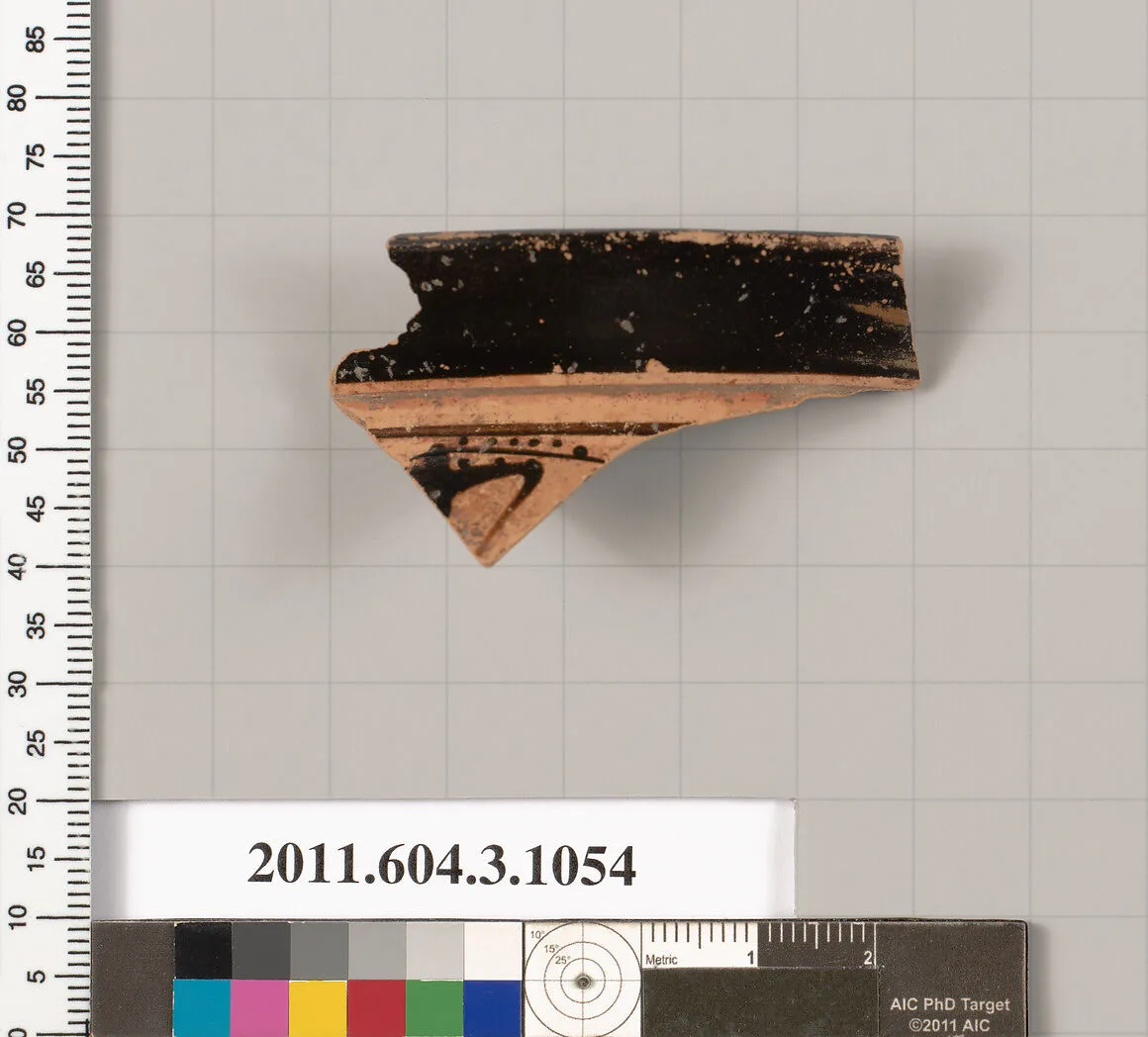 Terracotta fragment of a mastoid (drinking cup with narrow base) — Unknown
