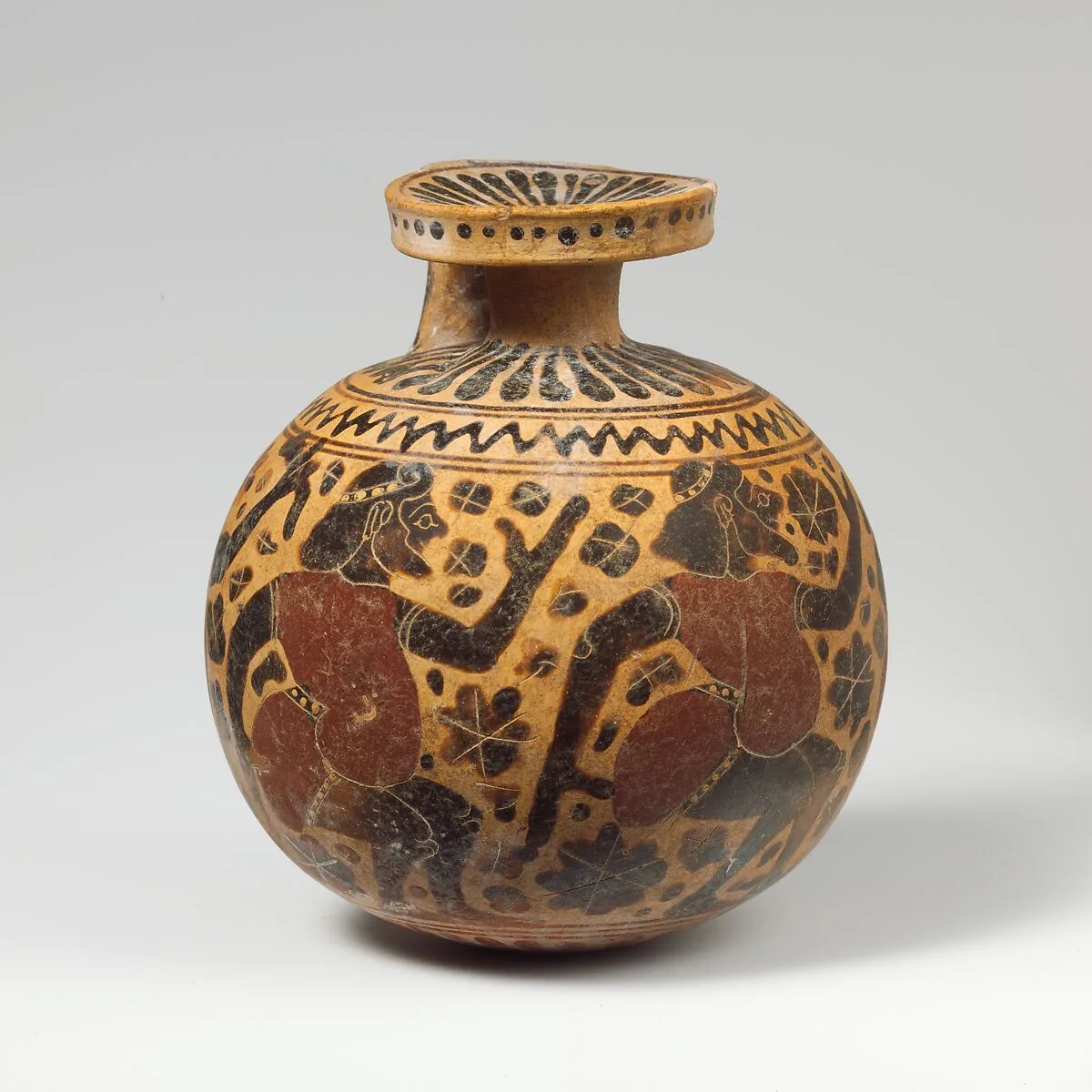Terracotta aryballos (oil flask) — New York Comast Painter