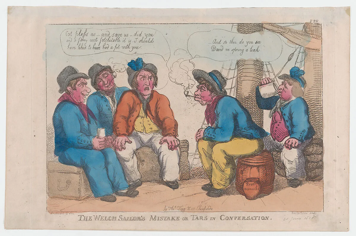 The Welsh Sailor's Mistake, or Tars in Conversation — George Murgatroyd Woodward|Thomas Rowlandson