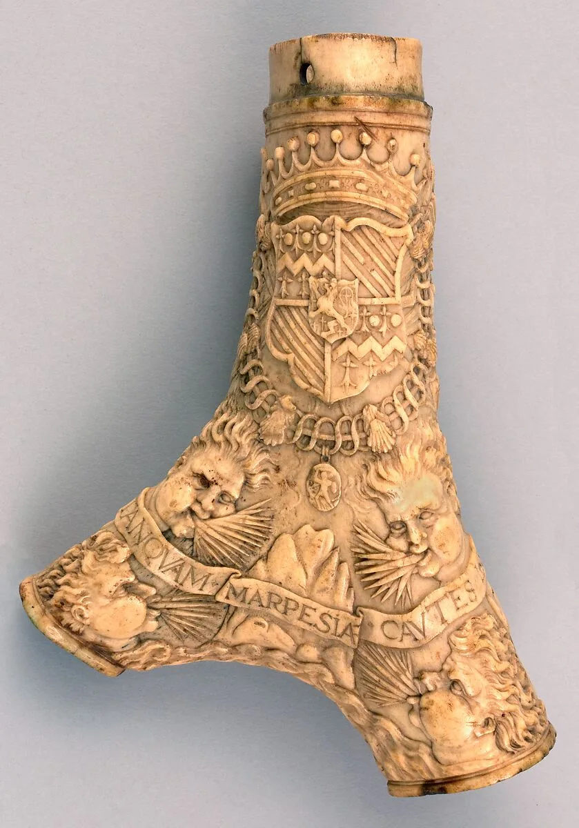 Powder Flask of Jacques de Silly (1513–1571) — Unknown