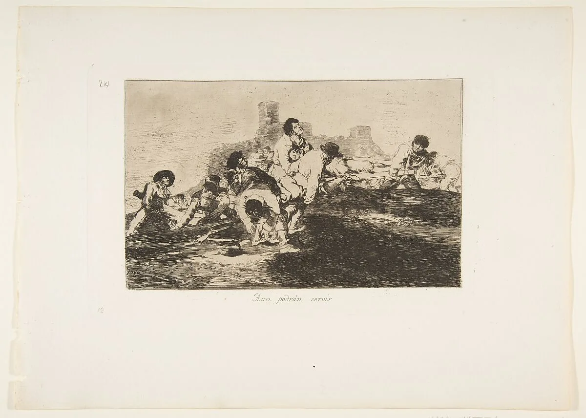 Plate 24 from "The Disasters of War" (Los Desastres de la Guerra): They can still be of use (Aun podrán servir) — Goya (Francisco de Goya y Lucientes)