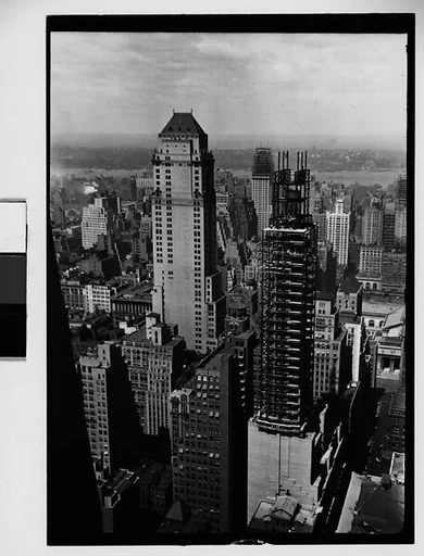 [Lefcourt Colonial Building Construction Site, from Roof of Chanin Building?, New York City]