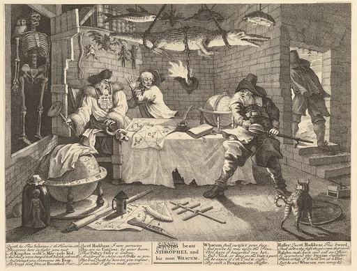 Hudibras beats Sidrophel and his man Whacum (Twelve Large Illustrations for Samuel Butler's Hudibras, Plate 8)