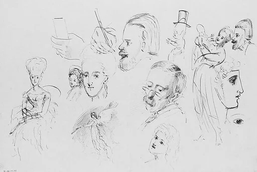 Heads, Hands, Mother and Child, and Other Figures