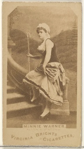 Minnie Warner, from the Actors and Actresses series (N45, Type 1) for Virginia Brights Cigarettes