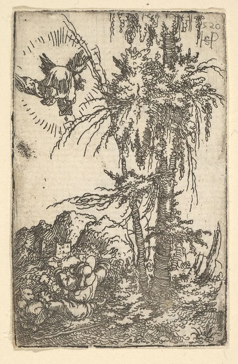 Joachim Receiving the Promise of the Birth of the Virgin — Sebald Beham