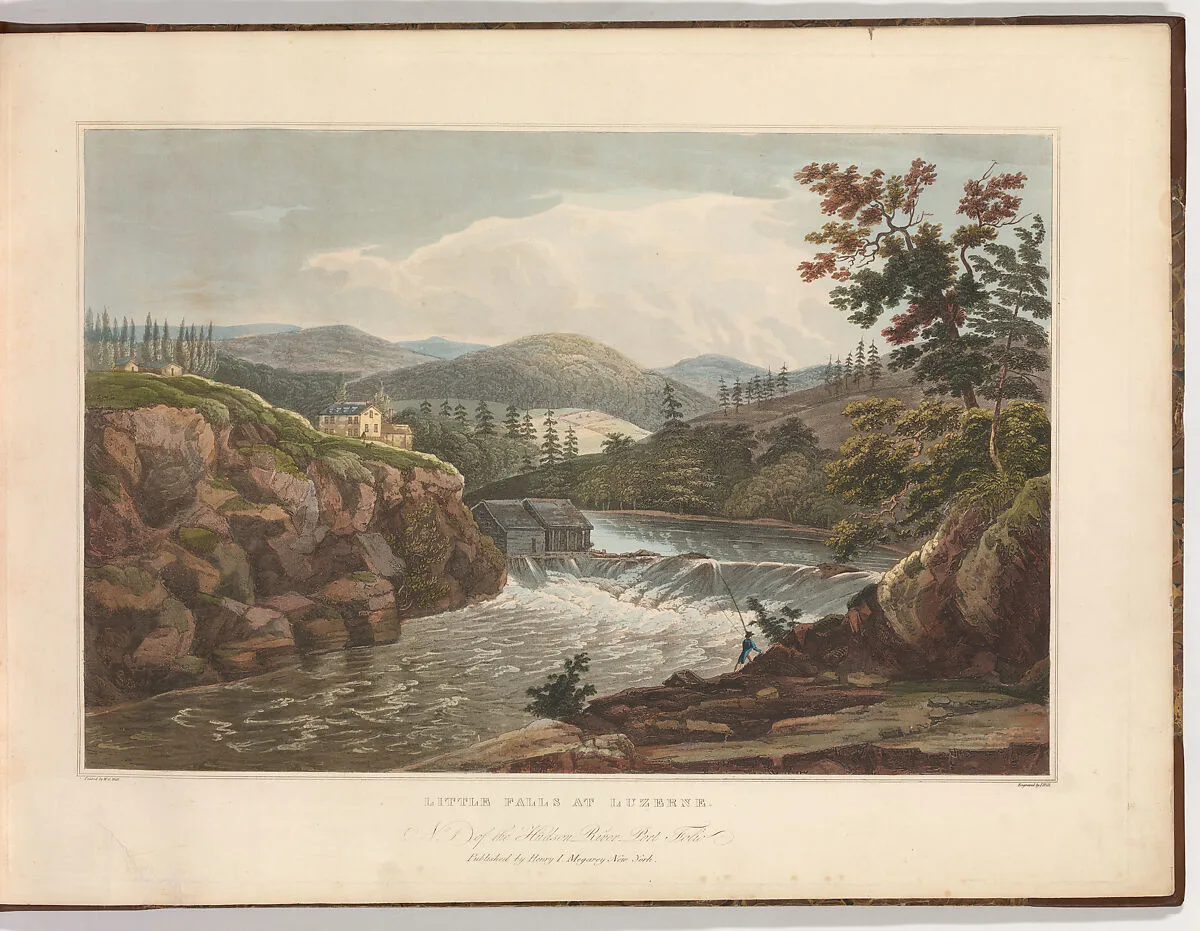 Little Falls at Luzerne (No. 1 of The Hudson River Portfolio) — John Hill|William Guy Wall|Henry J. Megarey