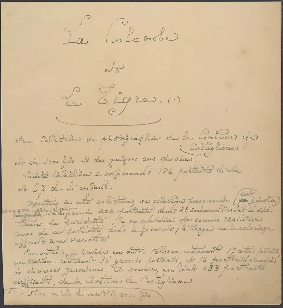 La Colombe et Le Tigre. Ma collection de photographies de la Comtesse de Castiglione — Duroni et Murer|Adolphe Braun|Alphonse (Jean-Baptiste) Bernoud|Mayer & Pierson|Giovanni Morotti|Pierre-Louis Pierson|André-Adolphe-Eugène Disdéri|Countess Virginia Oldoini Verasis di Castiglione