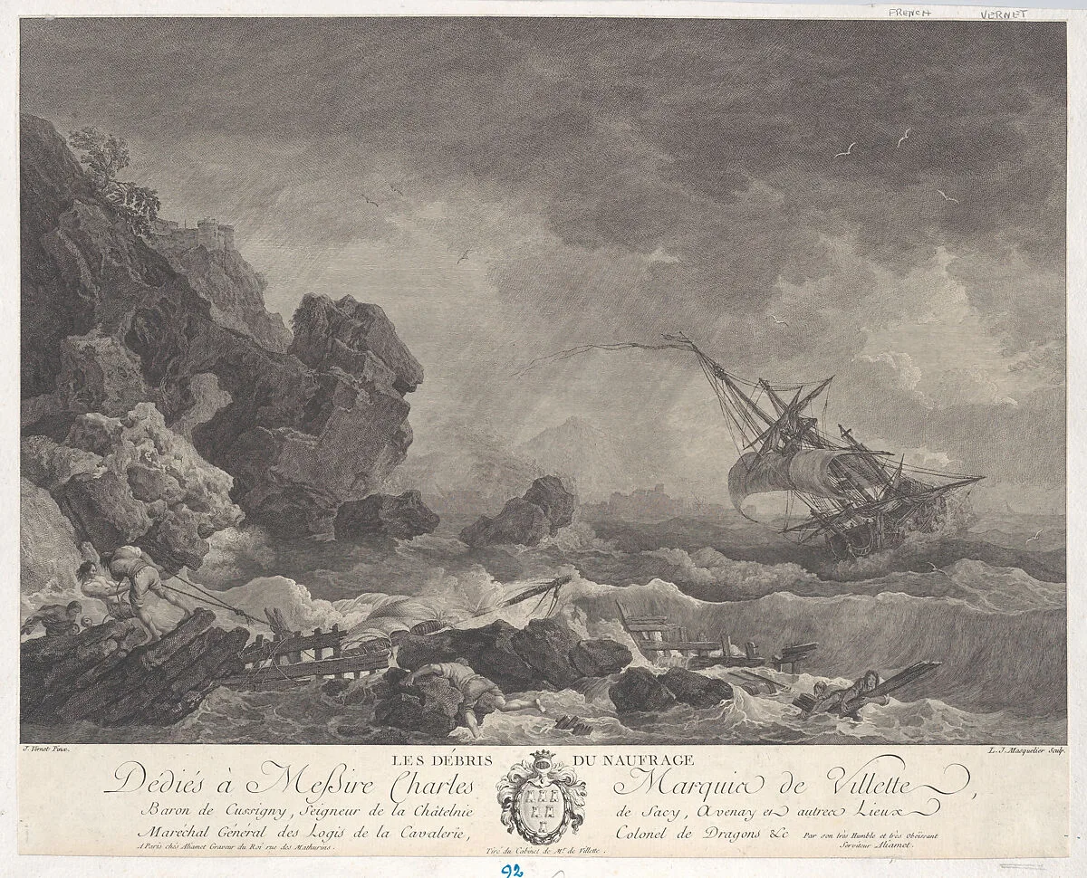 The Debris of the Shipwreck — Joseph Vernet|Jacques Aliamet|Louis Joseph Masquelier