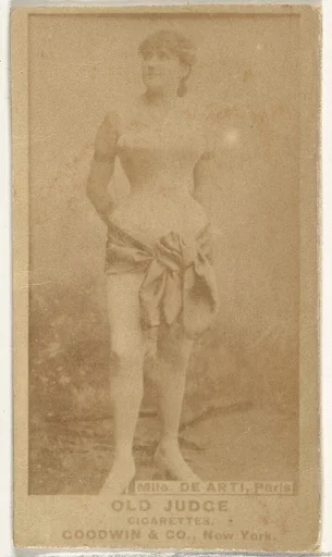 Mlle. De Arti, Paris, from the Actors and Actresses series (N171) for Old Judge Cigarettes