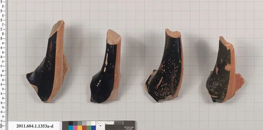 Terracotta fragments of kylikes (drinking cups)