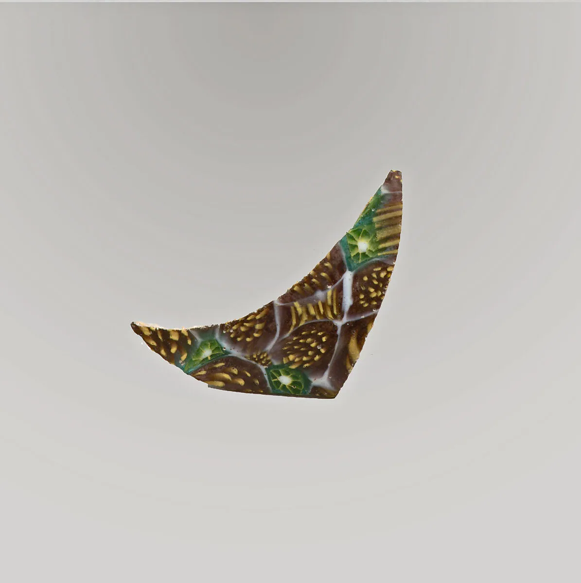 Glass mosaic bowl fragment — Unknown