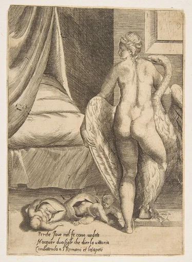 Leda and the Swan, from 'The Loves of the Gods'